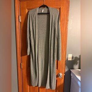 Gray Women's Open Front Sweater